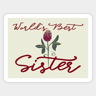 World's Best Sister Clover Magnet